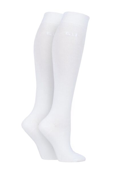2 Pair Plain Bamboo Knee Highs Women's - Elle
