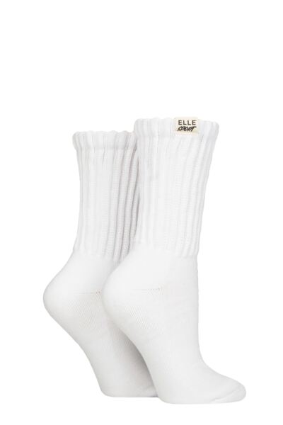 Women's 2 Pair Elle Bamboo Slouch Sports Socks