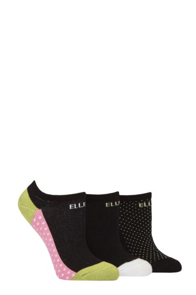 3 Pair Bamboo Cushioned No Shows Women's - Elle