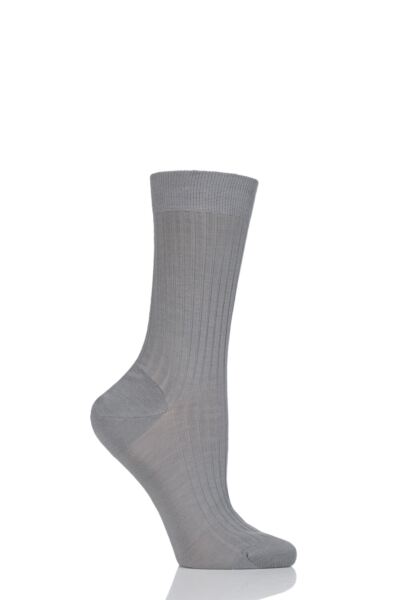 1 Pair Classic Merino Wool Ribbed Socks Women's - Pantherella
