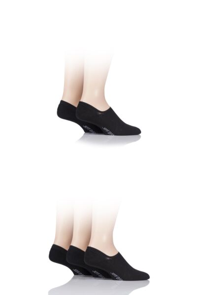 Mens 5 Pair Jeff Banks Plain Cotton Secret Socks