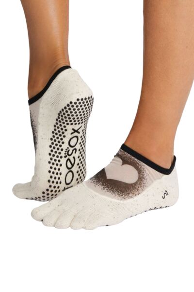 1 Pair Full Toe Organic Cotton Luna Mesh Socks Women's - ToeSox